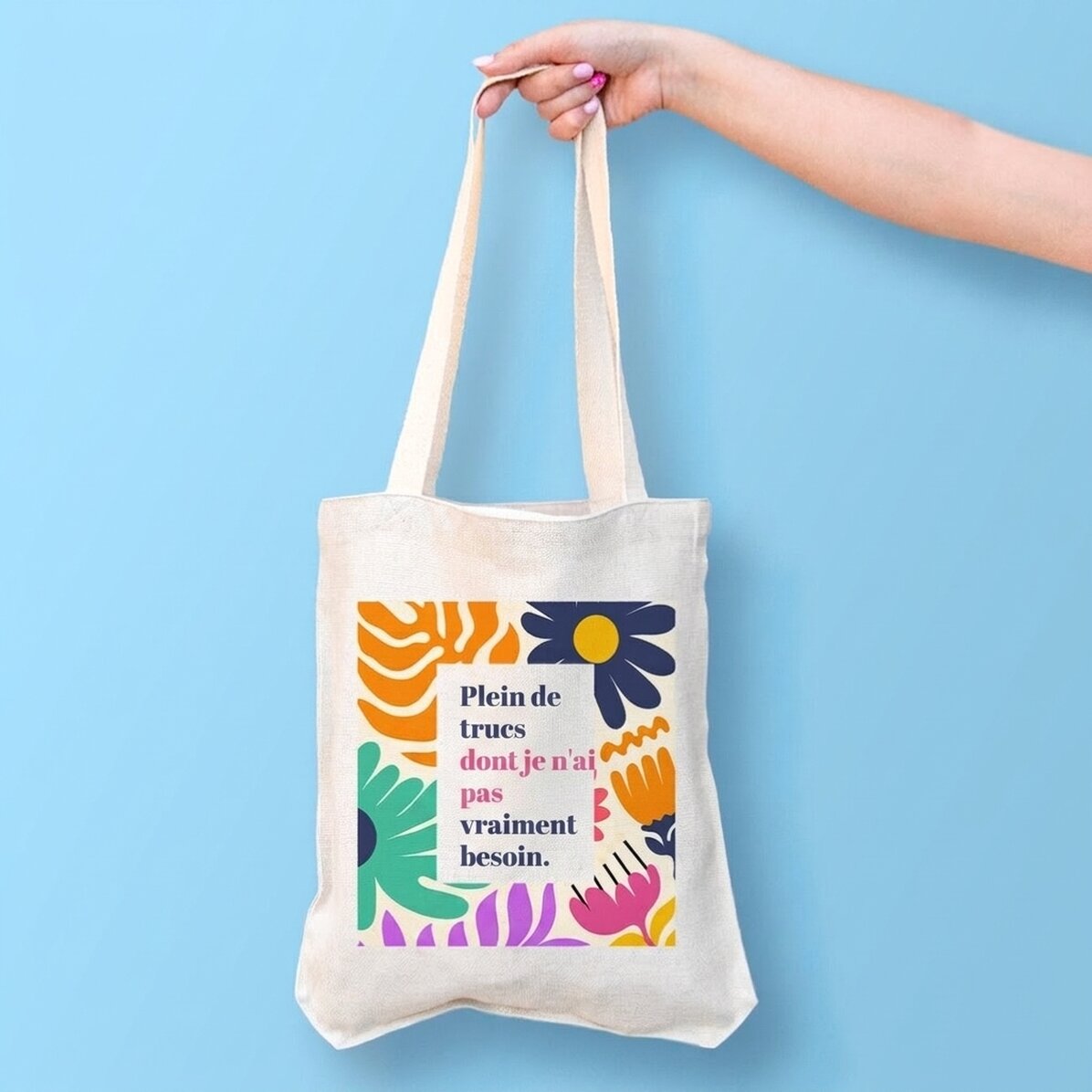 Sac personnalisé avec inscription - Flowers
