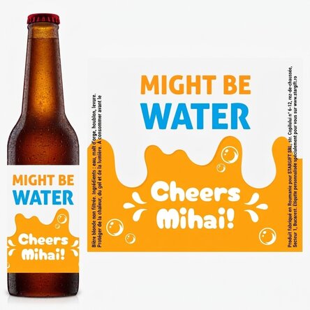 Bière personnalisée avec un message - Santé !