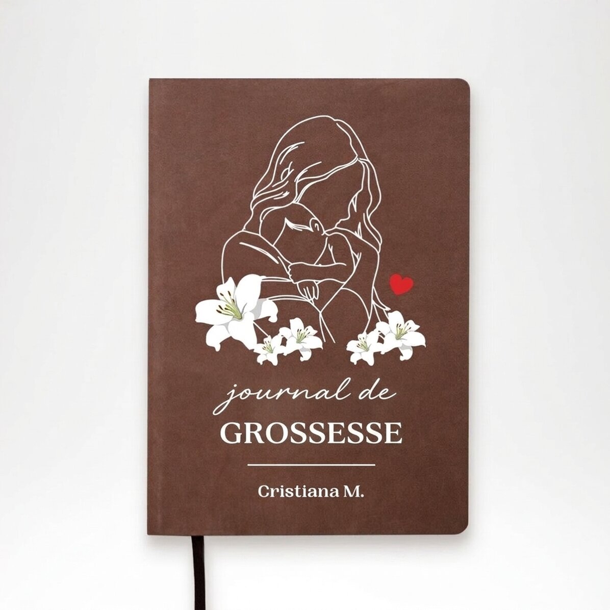 Agenda personnalisé avec texte - Journal de grossesse