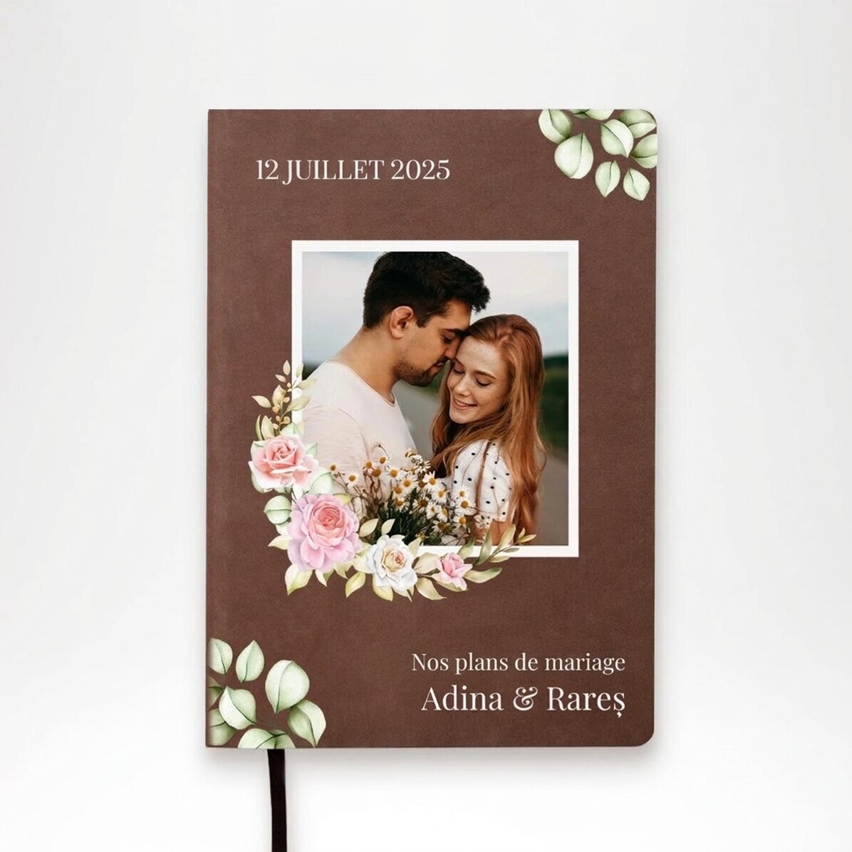 Agenda personnalisé avec texte - Organisation de mariage