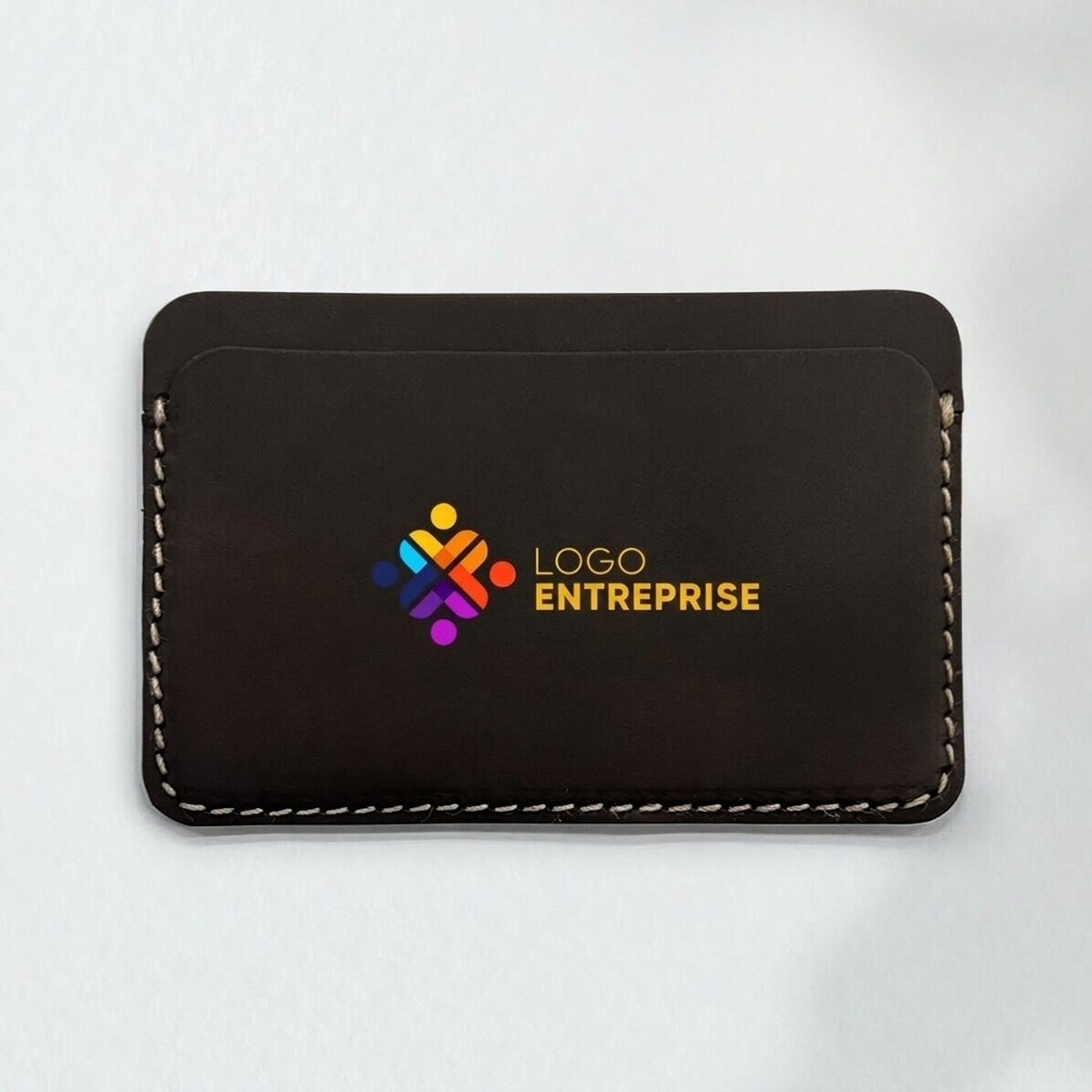 Portefeuille en cuir personnalisé, coloré, avec logo