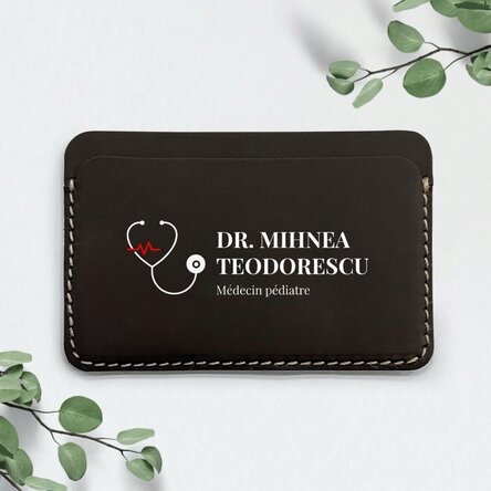 Portefeuille en cuir personnalisé, coloré et avec inscription - Medic