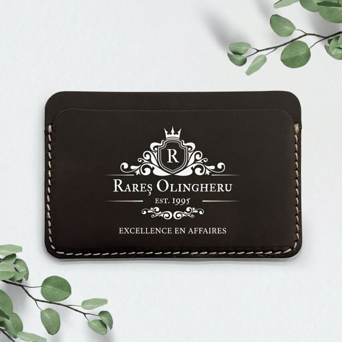 Portefeuille en cuir personnalisé, coloré et avec inscription - Excellence