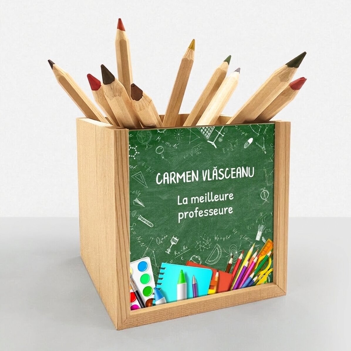 Porte-crayons personnalisé avec inscription - Teacher