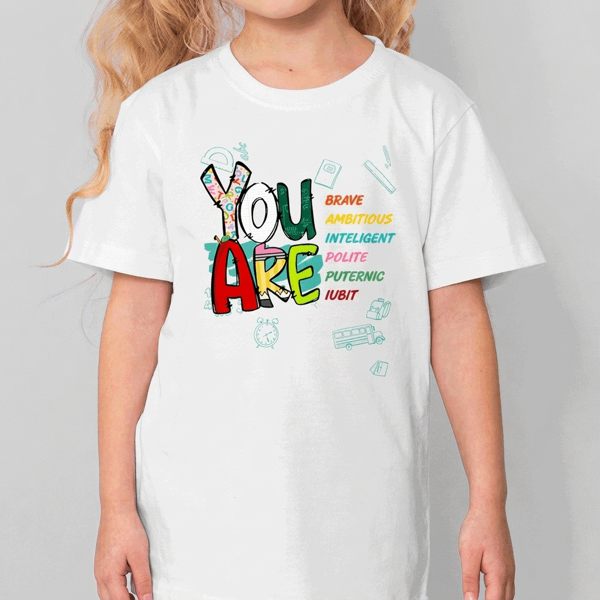 T-shirt en coton pour enfants, personnalisé pour l