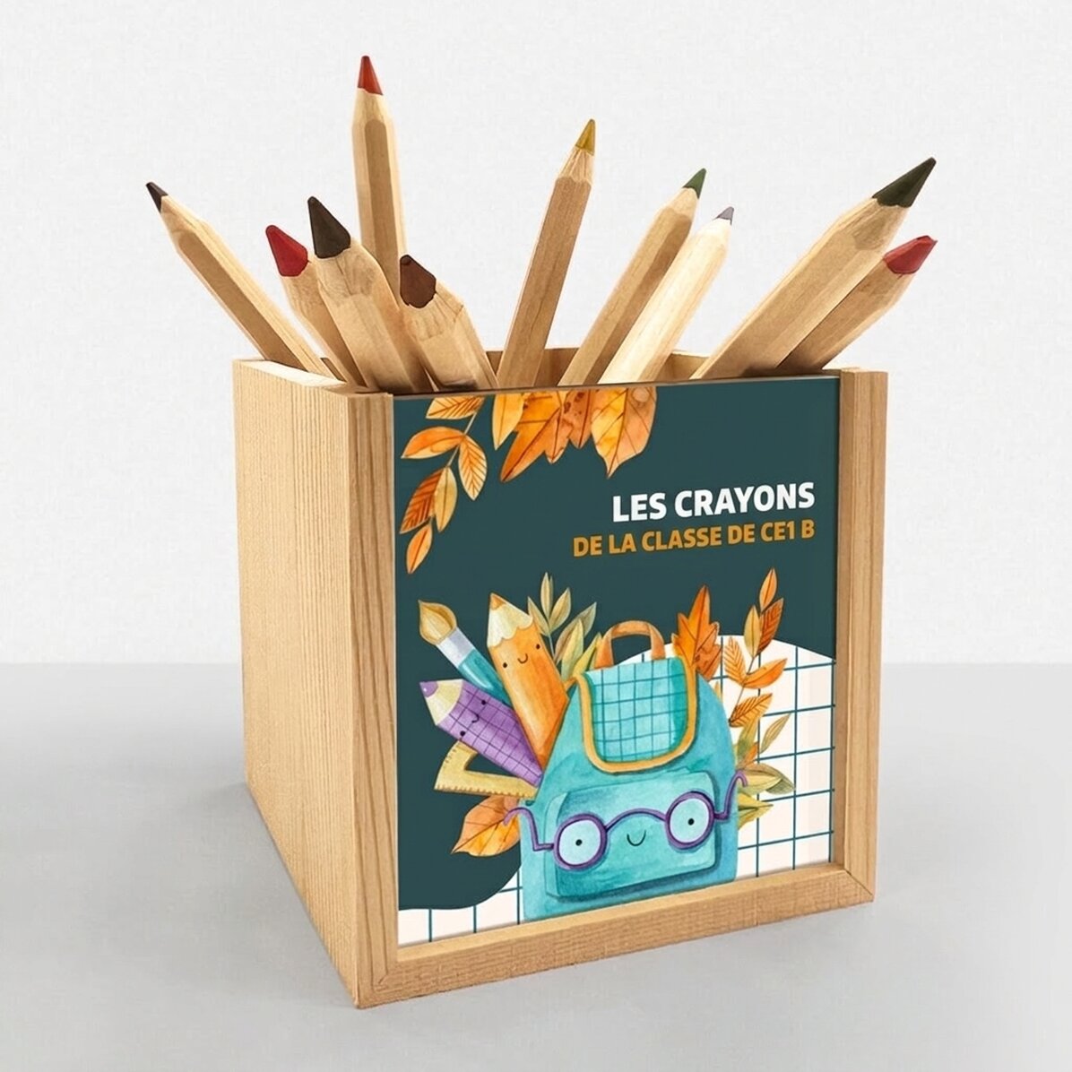 Porte-crayons personnalisé avec inscription