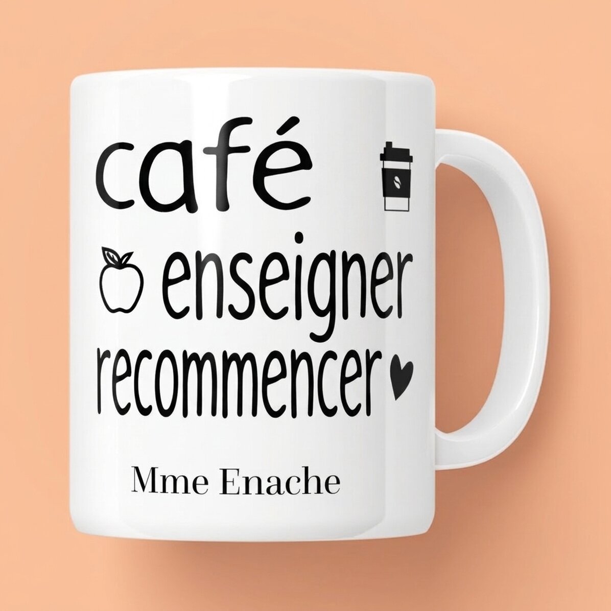 Tasse personnalisée avec message - Repeat