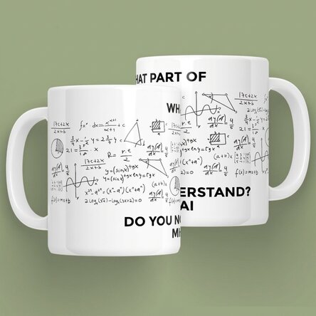 Personalised mug with message - Mathematics