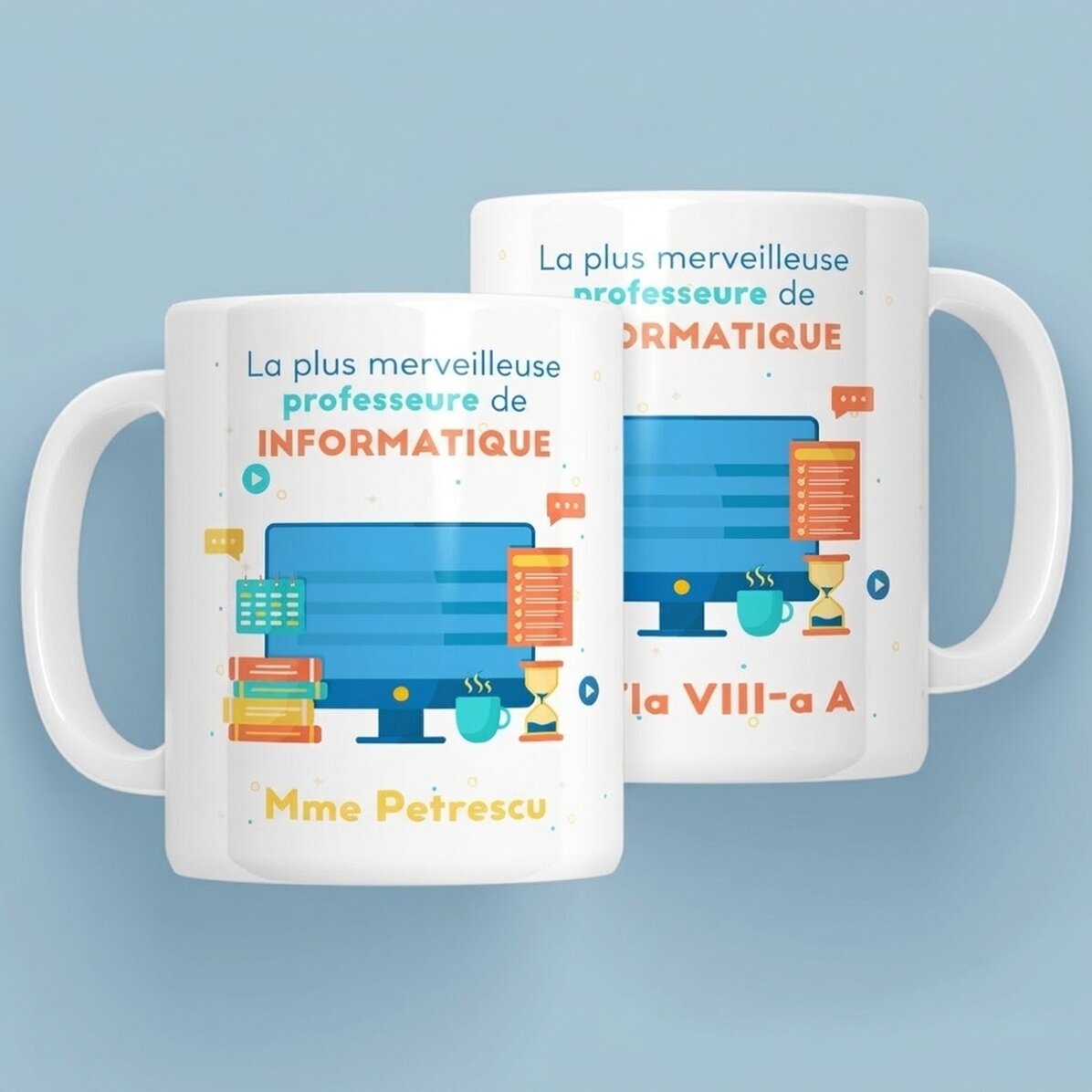 Tasse personnalisée avec message - Professeure d