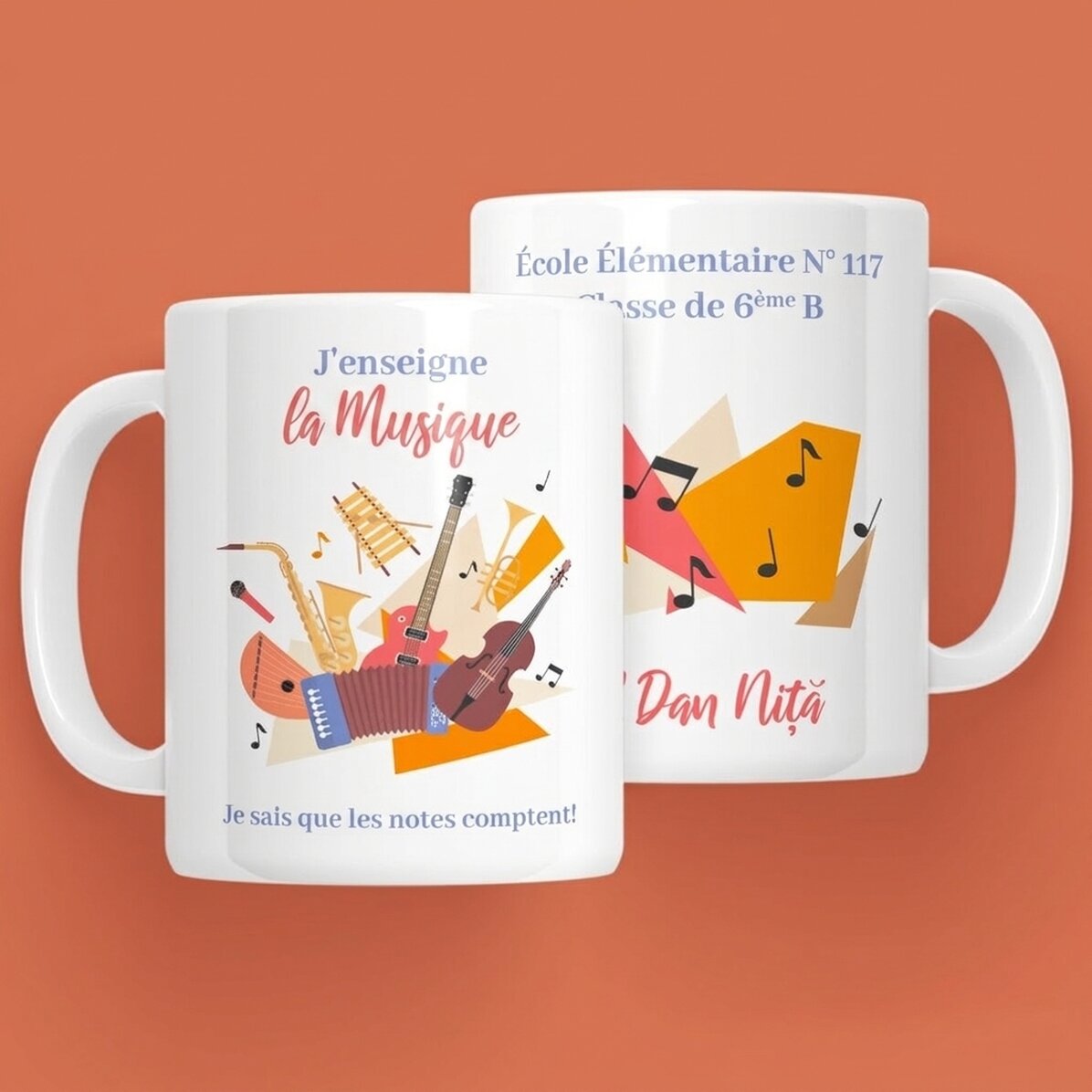Tasse personnalisée avec message - Professeur d