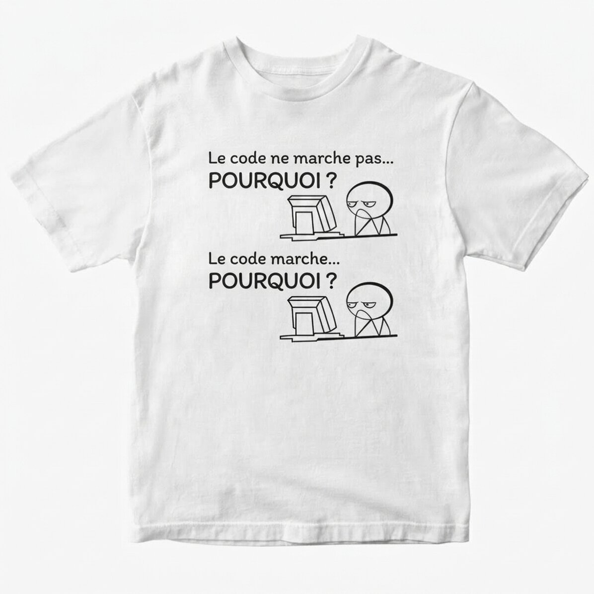 T-shirt en coton personnalisé avec un texte - Le code ne fonctionne pas