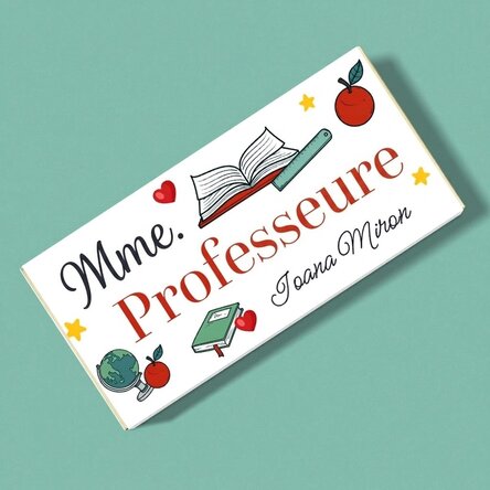 Chocolat personnalisé avec un message - École