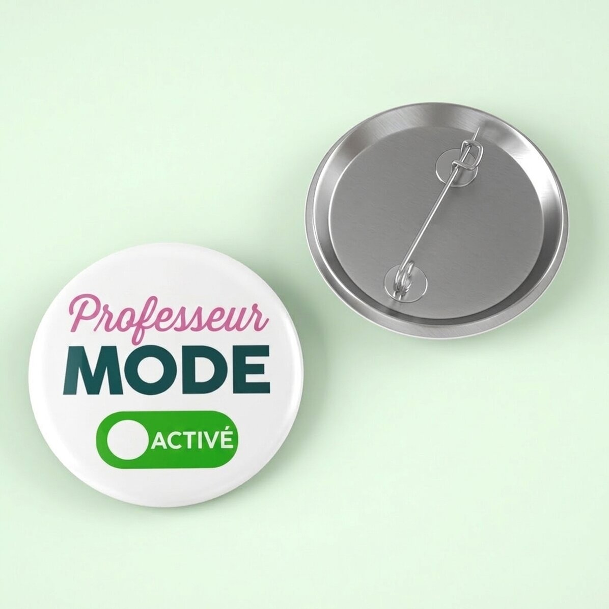 Badge personnalisé avec message - Mode ON / OFF