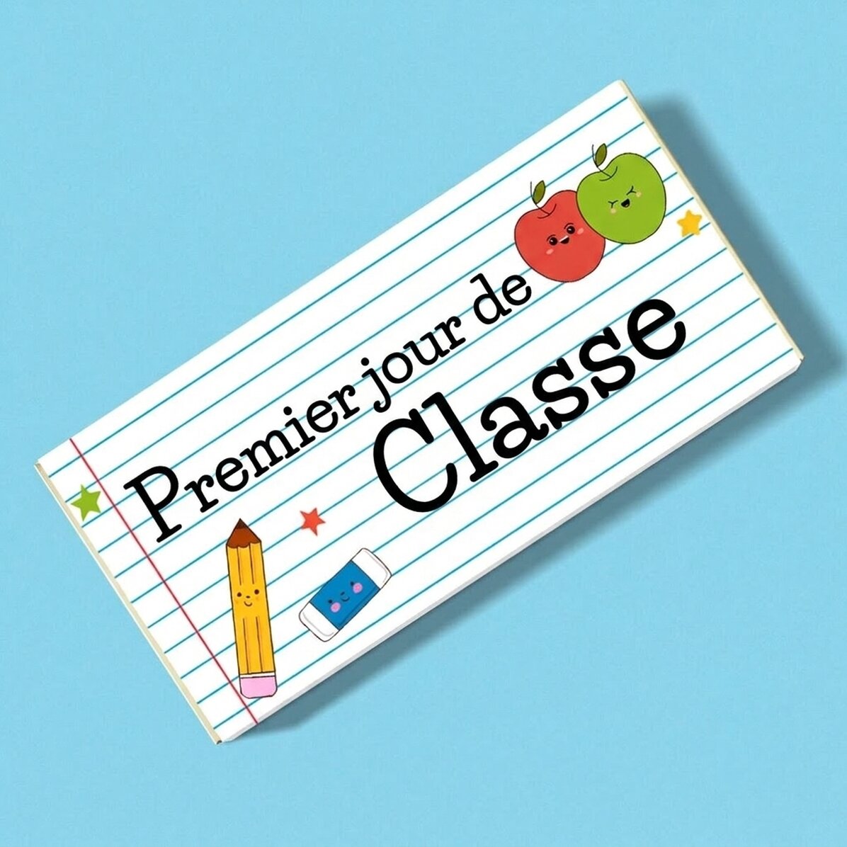 Chocolat personnalisé avec un message - Premier jour d