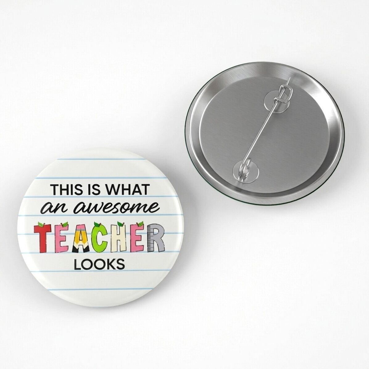 Badge personnalisé avec message - Awesome teacher