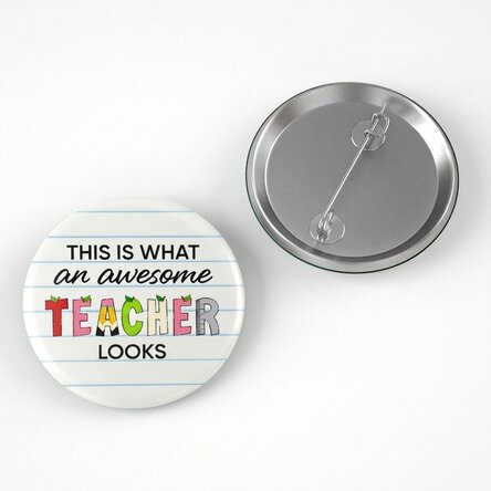 Badge personnalisé avec message - Awesome teacher
