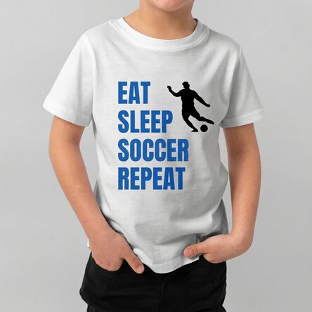 Customised cotton T-shirt for children with text - Repeat