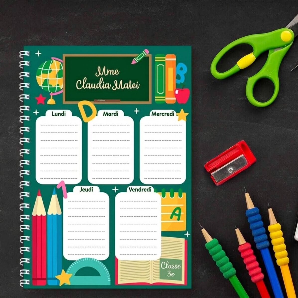 Carnet personnalisé avec inscription - Professeur