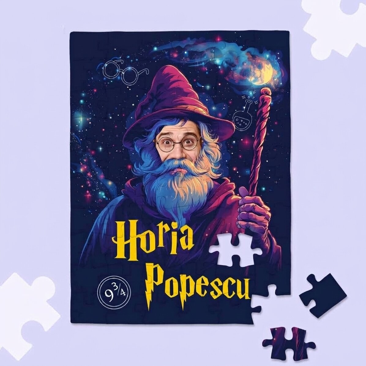 Puzzle personnalisé avec une photo et un texte - Wizard