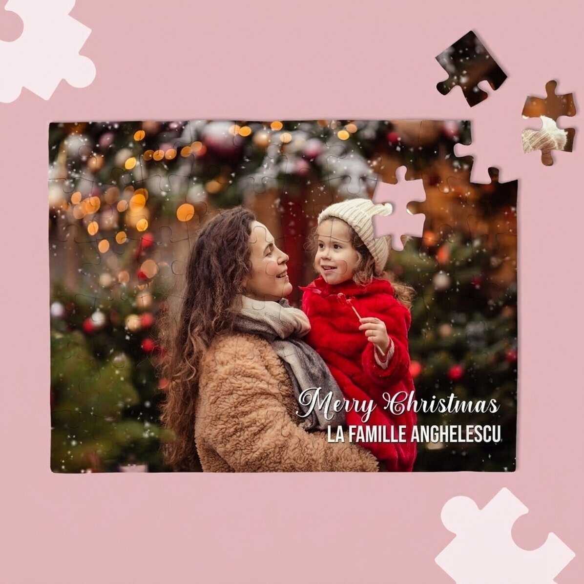 Puzzle personnalisé avec une photo et un message