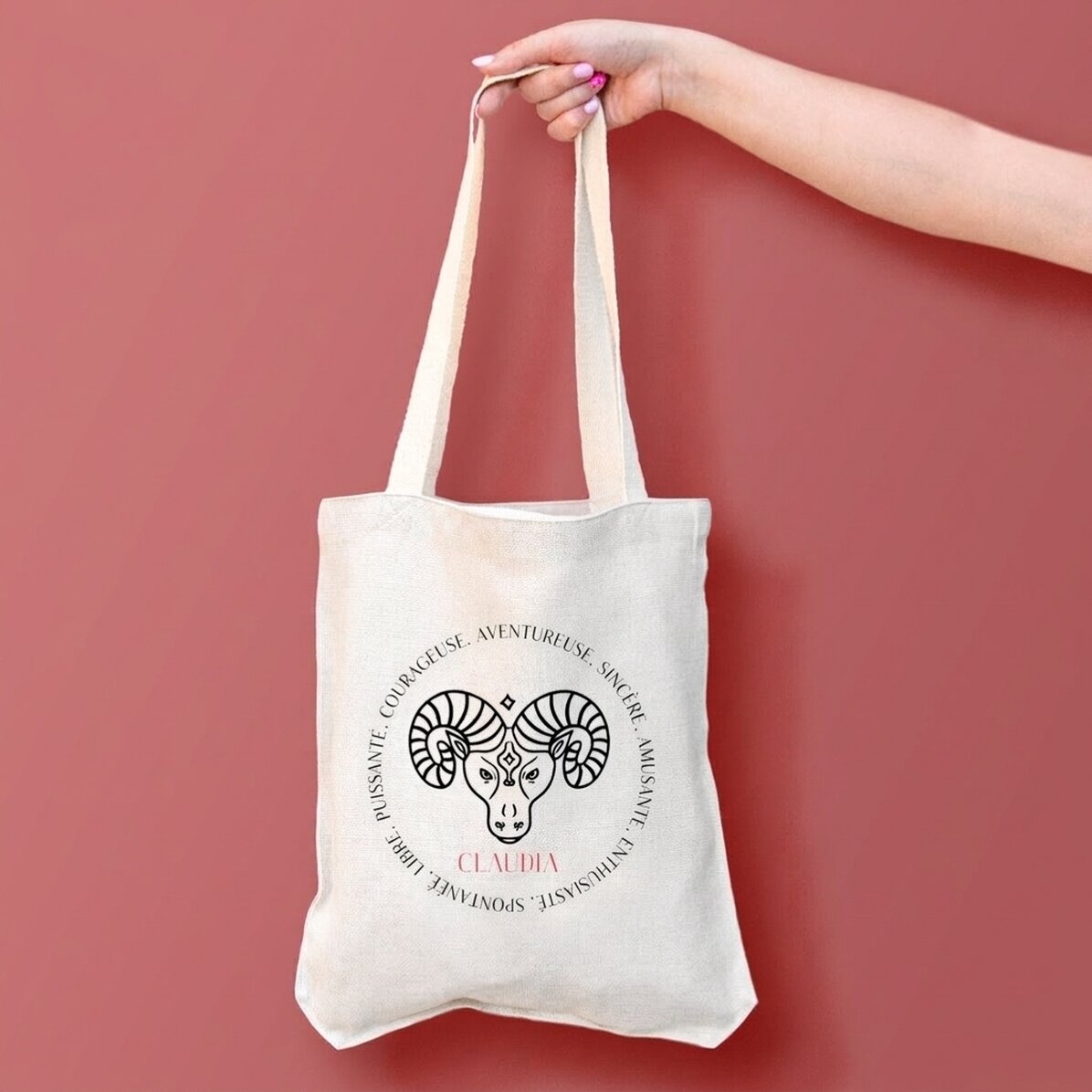 Sac personnalisé avec inscription - Signe du Bélier