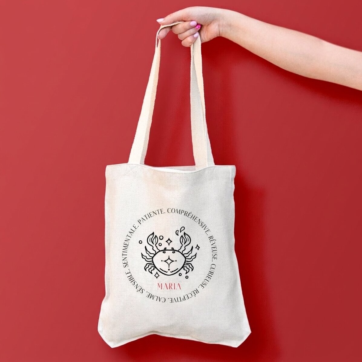 Sac personnalisé avec inscription - Signe du Cancer