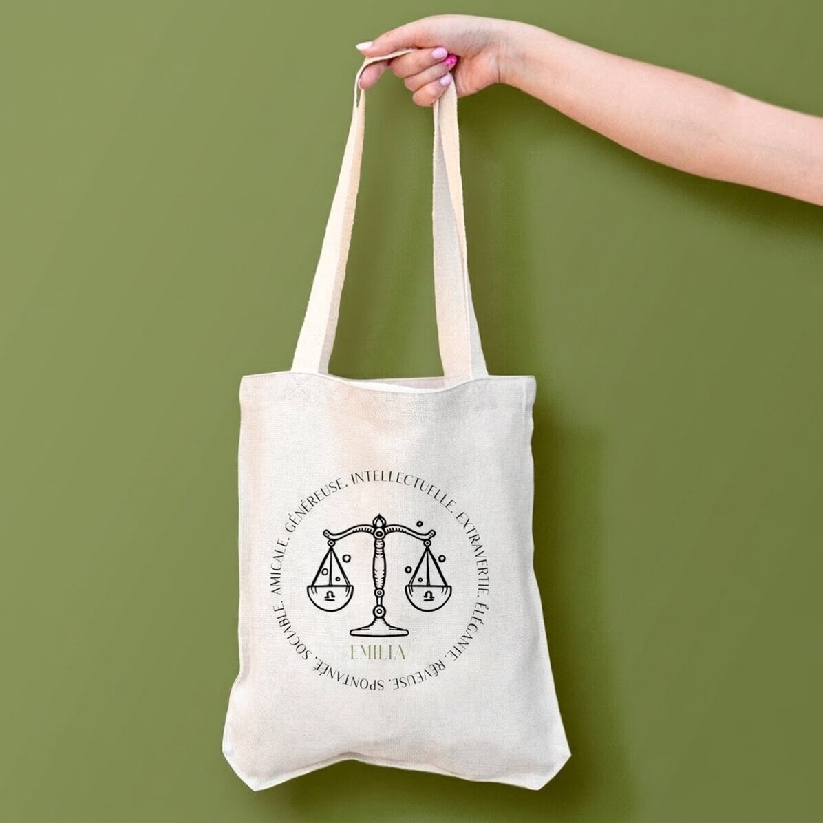 Sac personnalisé avec inscription - Signe de l
