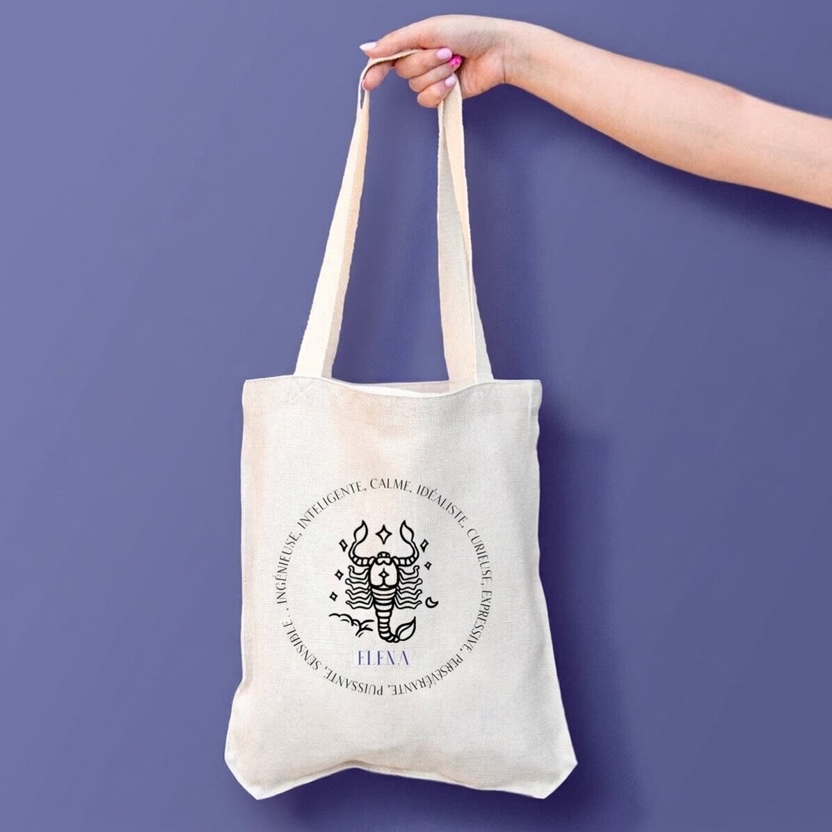 Sac personnalisé avec inscription - Signe du Scorpion