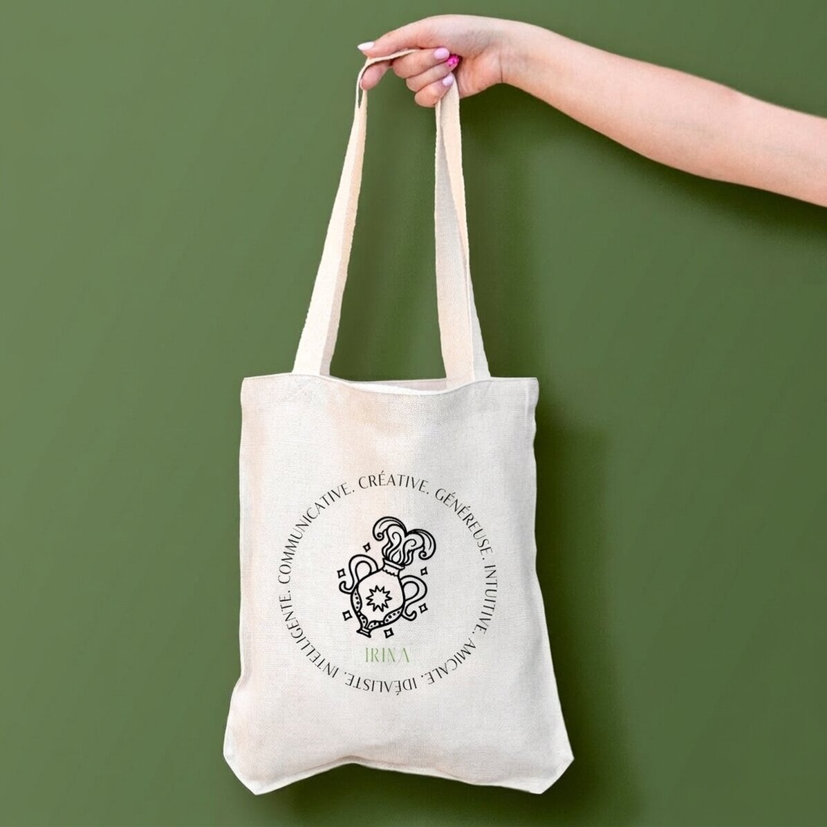 Sac personnalisé avec inscription - Signe du Verseau