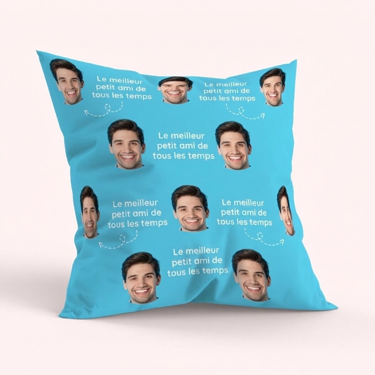 Coussin personnalisé avec 10 photos recto-verso - Boyfriend