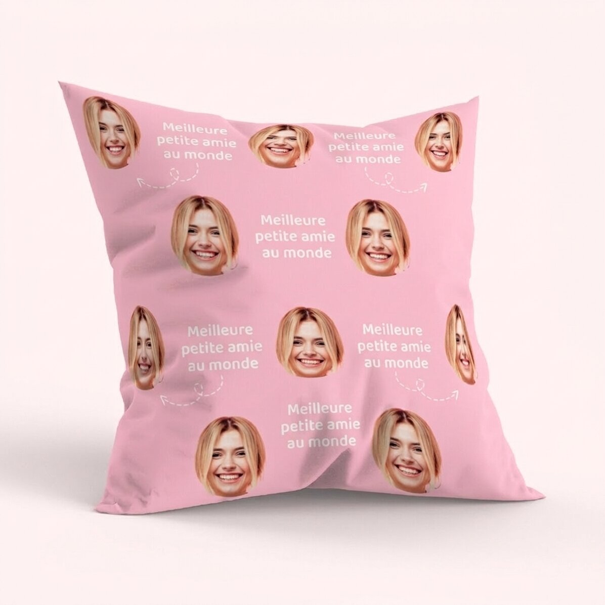 Coussin personnalisé avec 10 photos recto-verso - Girlfriend