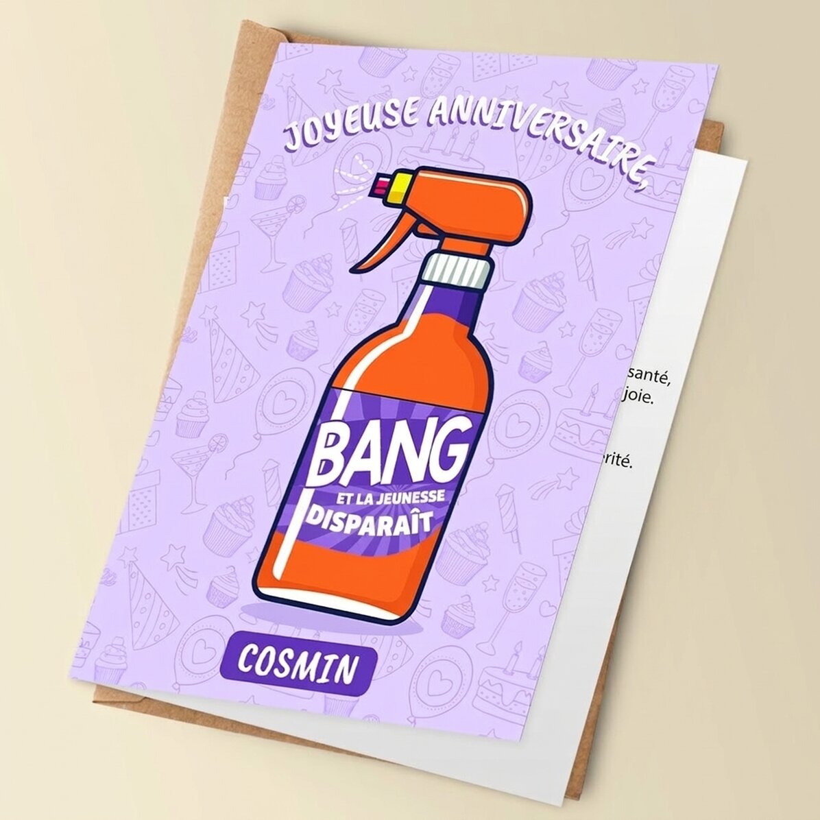 Carte de vœux personnalisée avec texte - BANG ! Et la jeunesse s