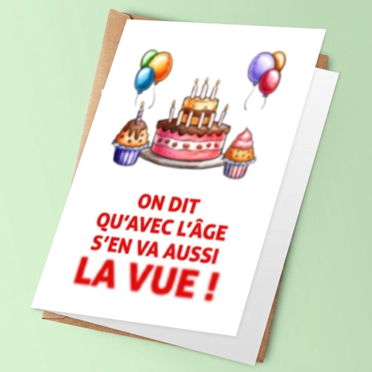 Carte de vœux personnalisée avec texte - Avec l