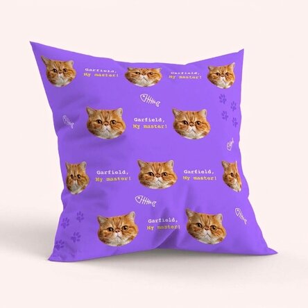 Personalised cushion with 10 photos on both sides - Cat