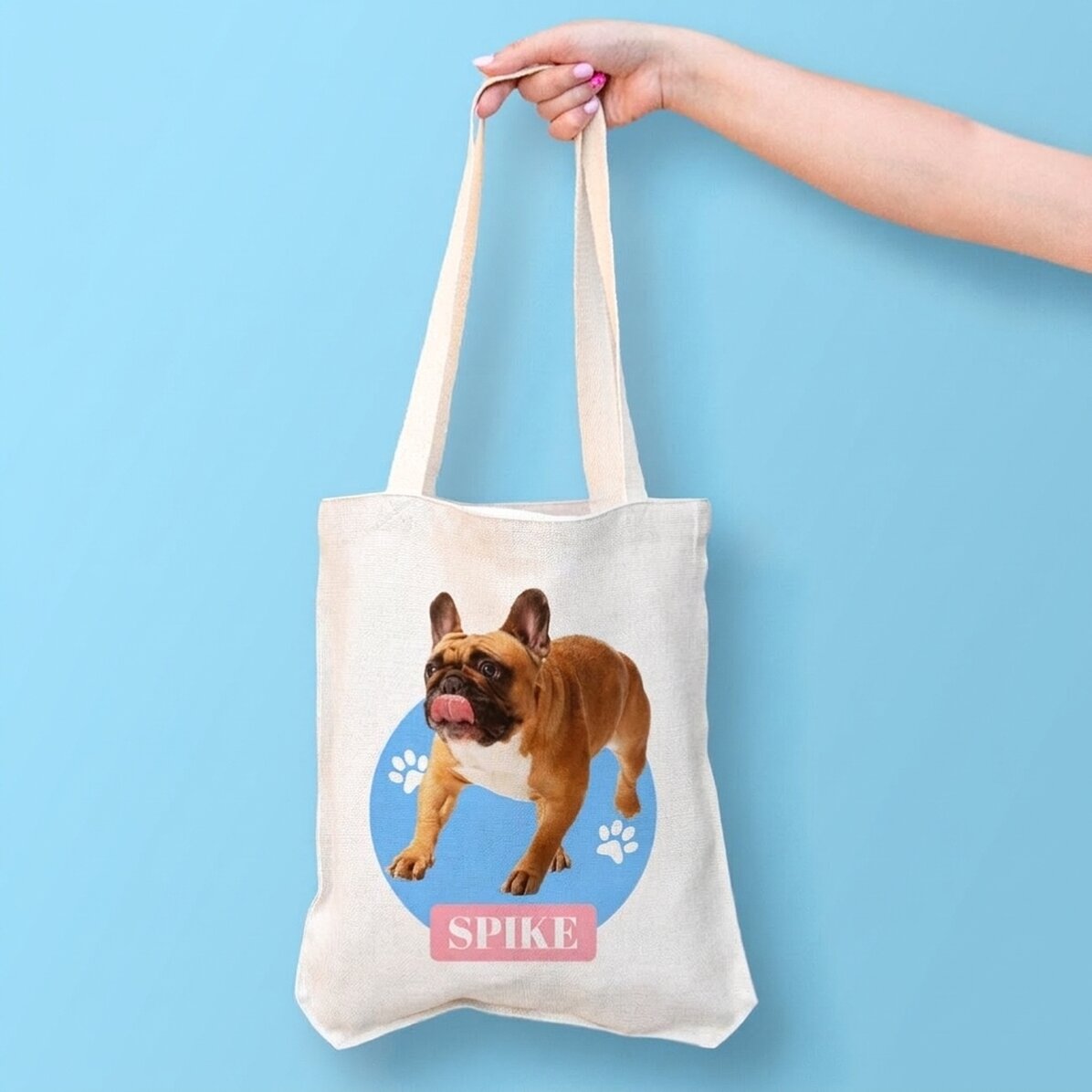 Sac personnalisé avec une photo et un prénom