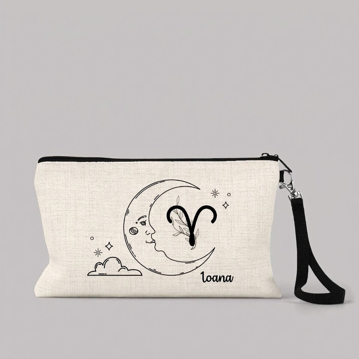 Trousse de maquillage personnalisée avec inscription - Signe du Bélier