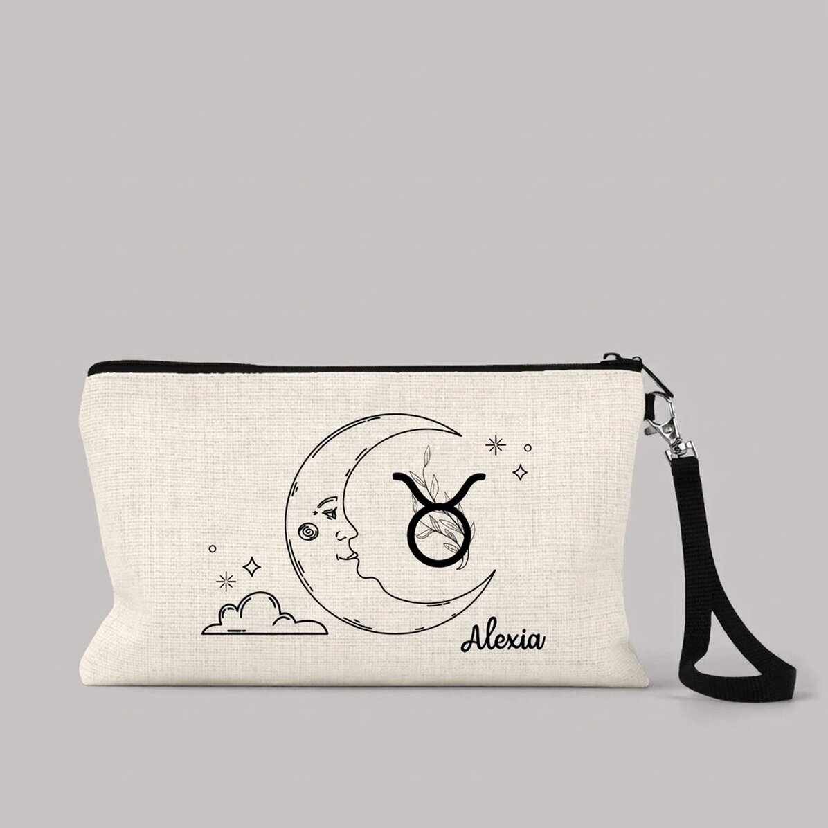 Trousse de maquillage personnalisée avec inscription - Signe du Taureau