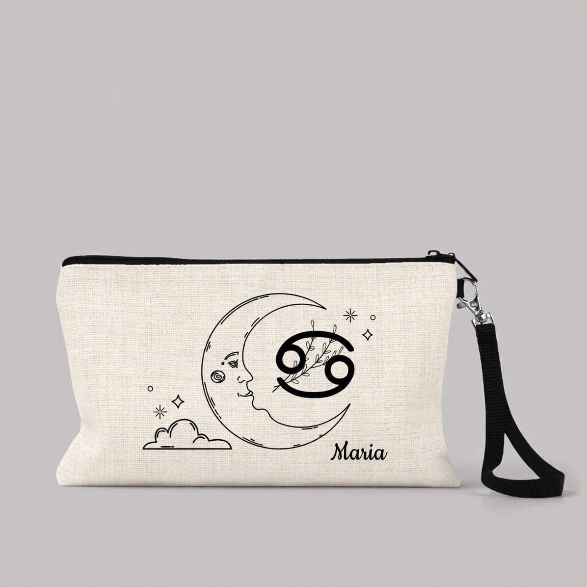 Trousse de maquillage personnalisée avec inscription - Signe du Cancer