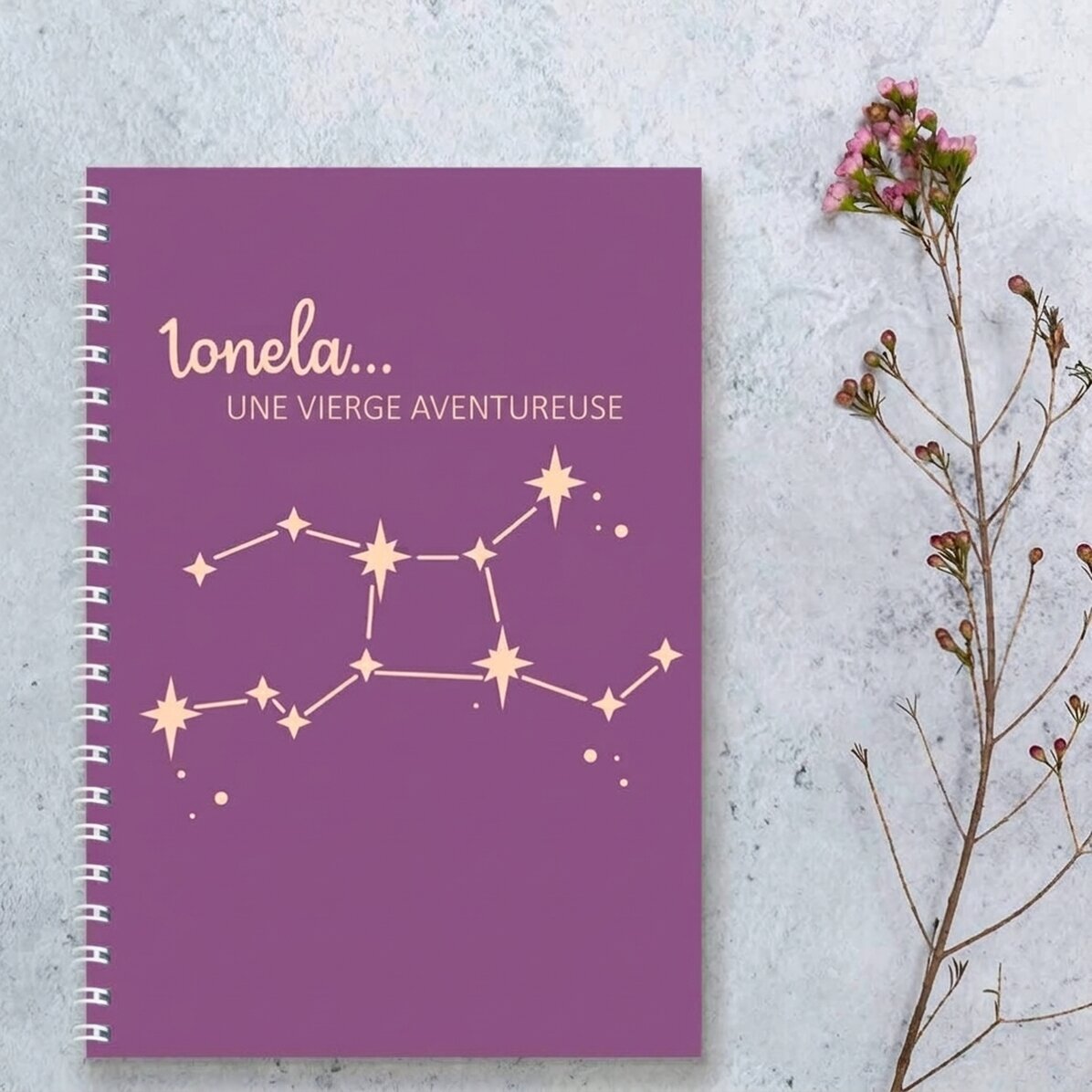 Carnet personnalisé avec inscription - Signe de la Vierge