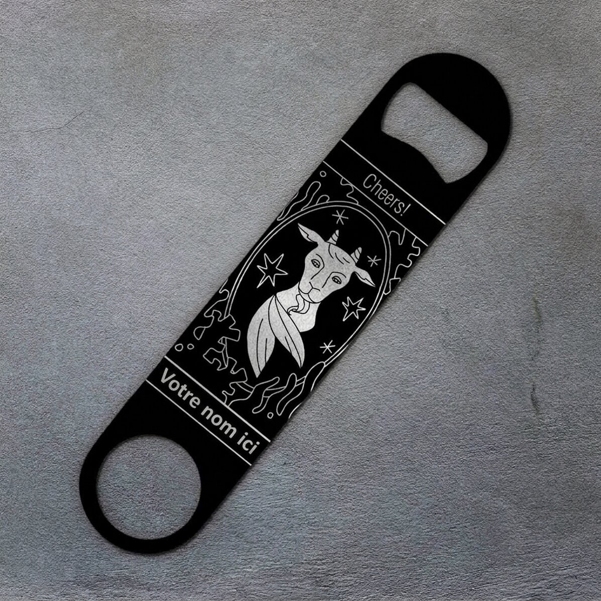 Ouvre-bouteille personnalisé avec inscription - Signe du Capricorne