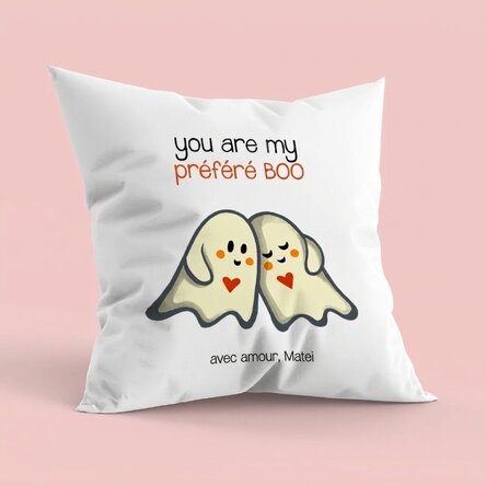 Coussin personnalisé avec inscription - Boo