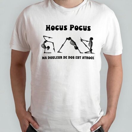 T-shirt en coton personnalisé avec un texte - Hocus Pocus