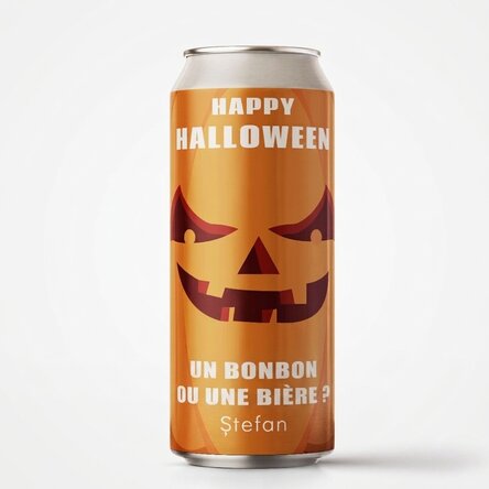 Bière en canette personnalisée avec un texte - Pumpkin