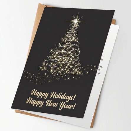 Personalised card with text and logo - Happy Holidays!