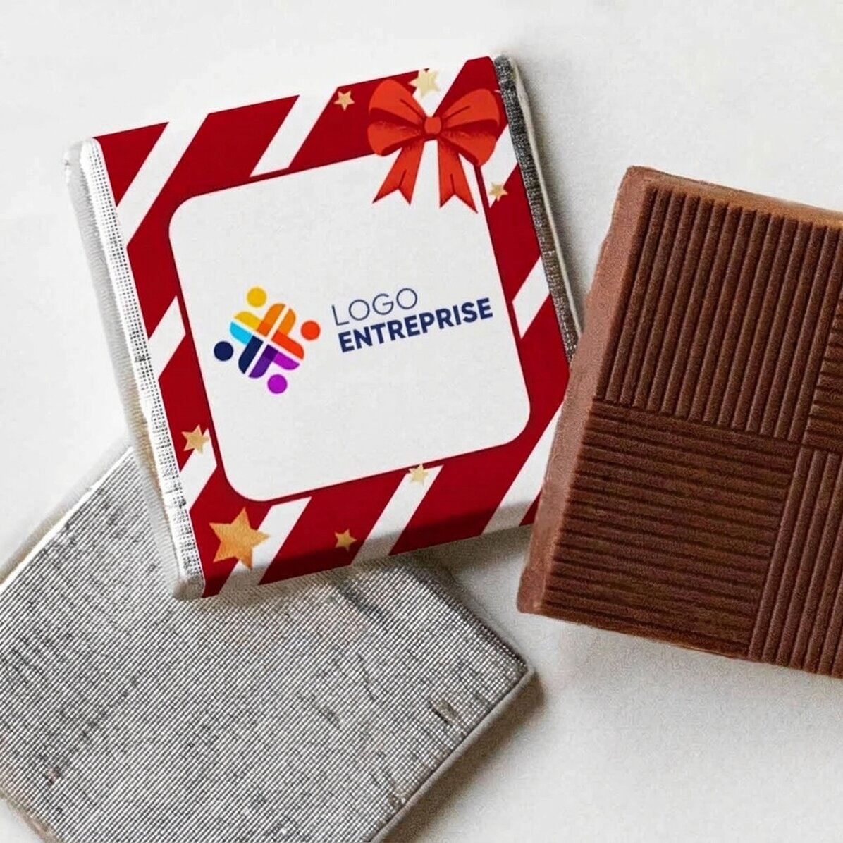 Mini-chocolat personnalisé avec logo - Noël