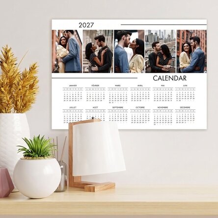 Affiche-calendrier personnalisée avec 5 photos