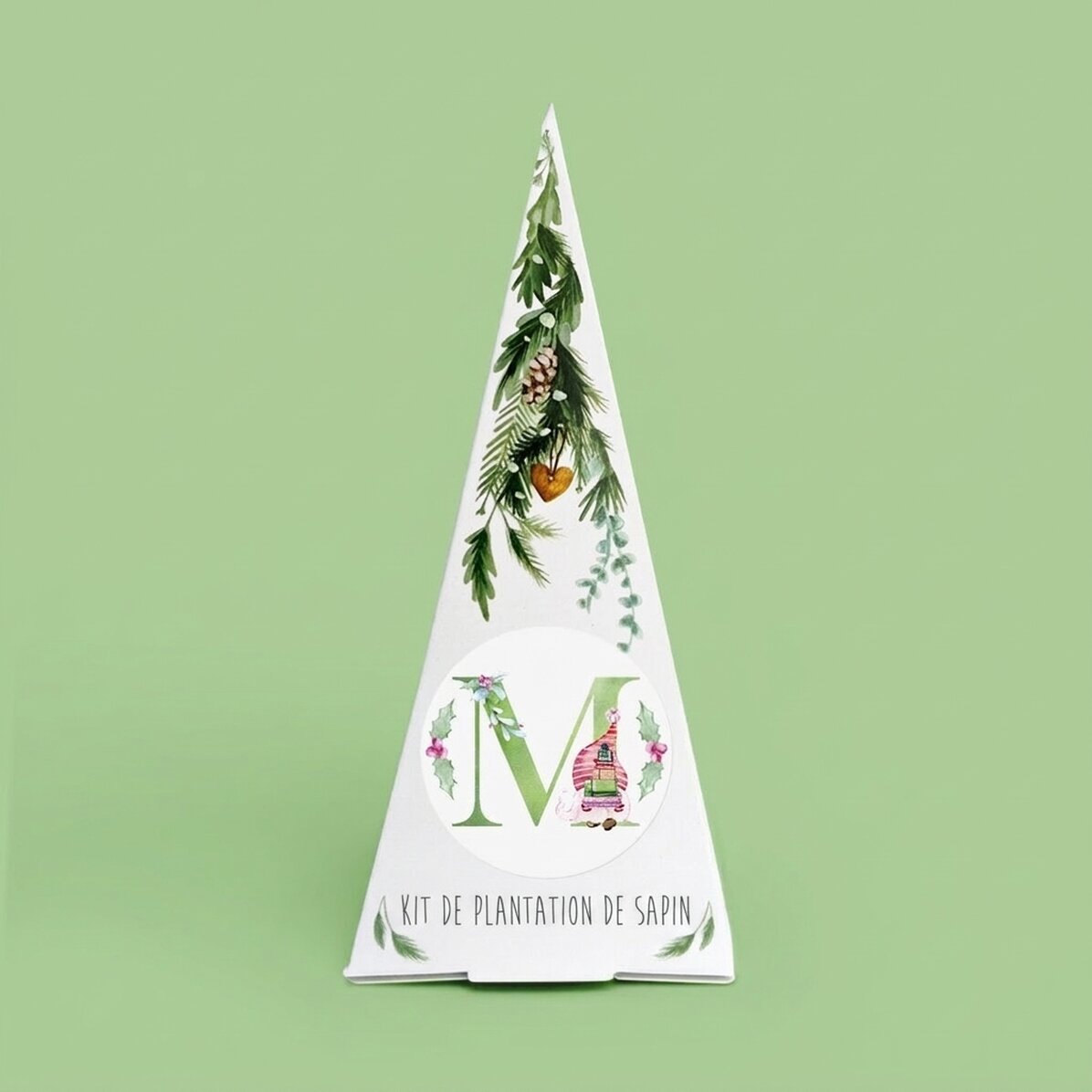Kit de plantation de sapin personnalisé avec monogramme