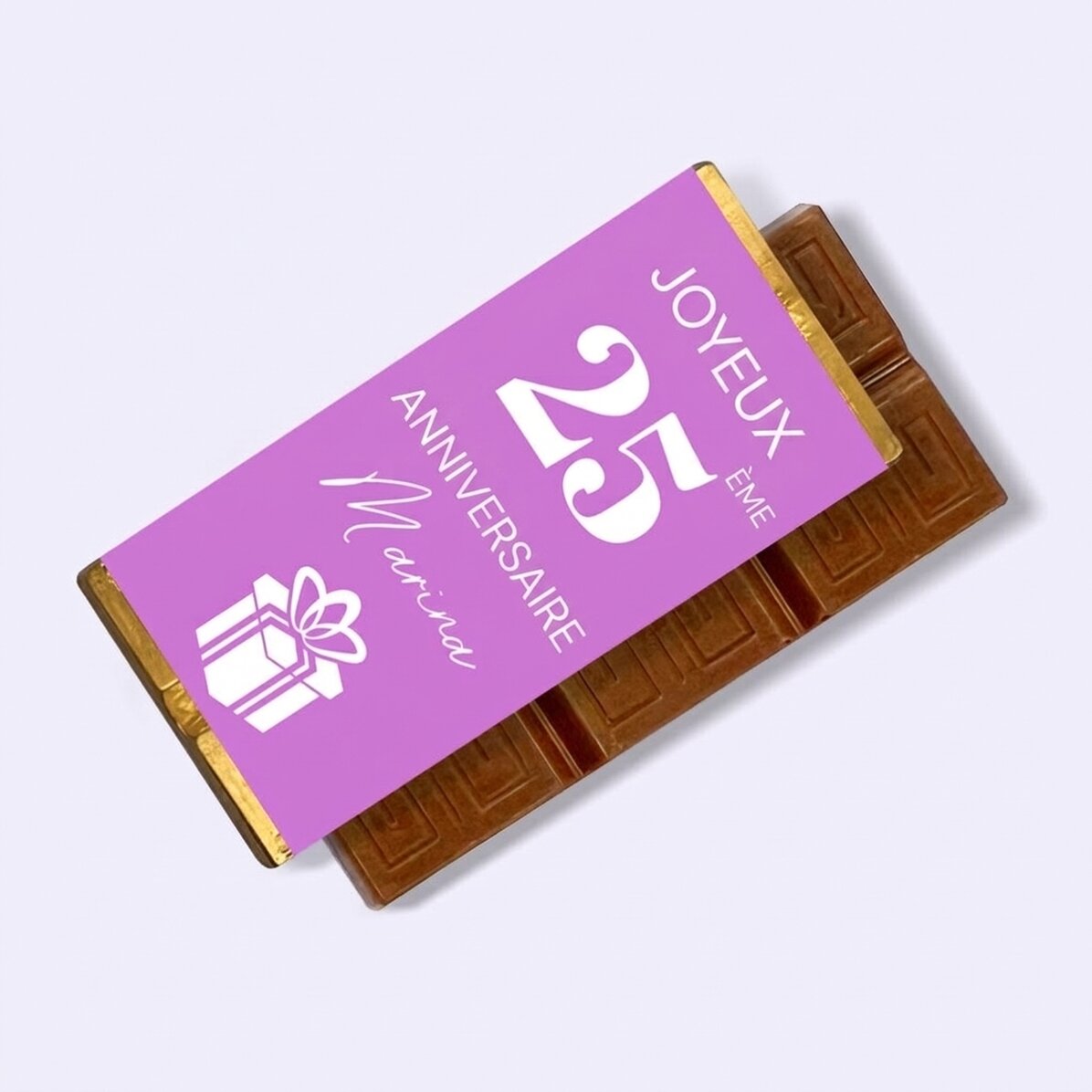 Mini-tablette de chocolat personnalisée avec un message - Joyeux anniversaire