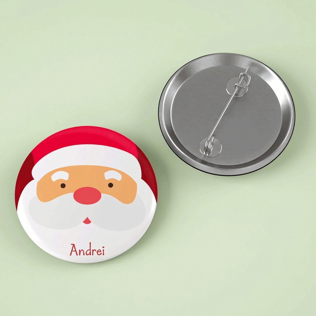 Badge personnalisé avec prénom - Noël
