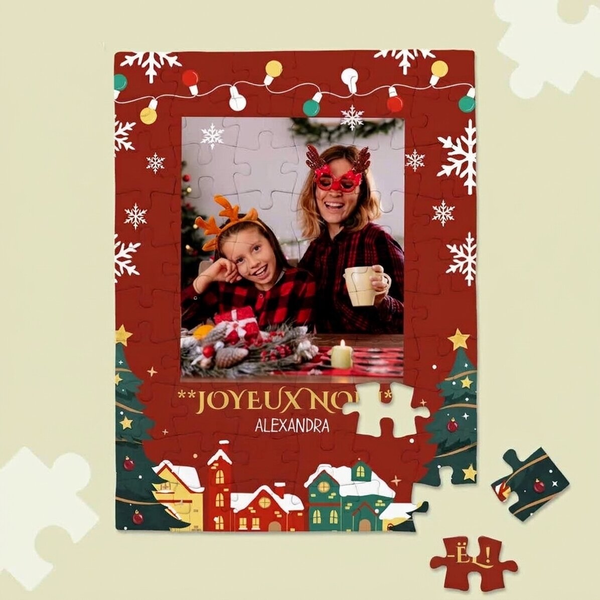 Puzzle personnalisé pour enfants - Joyeux Noël !
